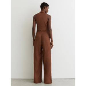 REISS Taya Tie-Front Wide-Leg Jumpsuit